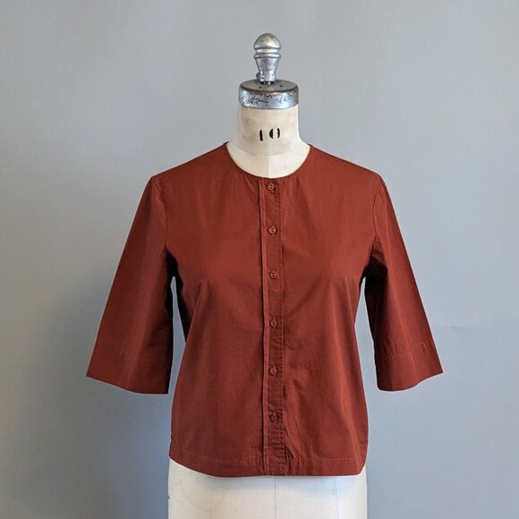 American Apparel Original Button Front Cotton Blouse XS - Picture 6 of 6